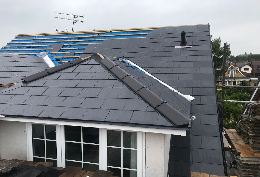 Slate roof tiles