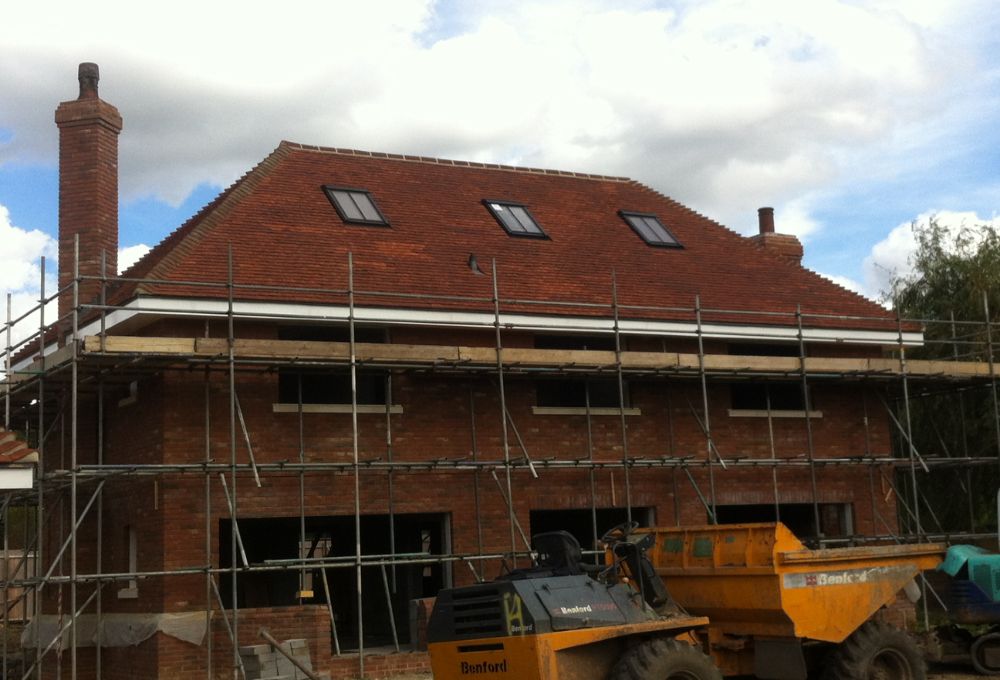 new roof in construction