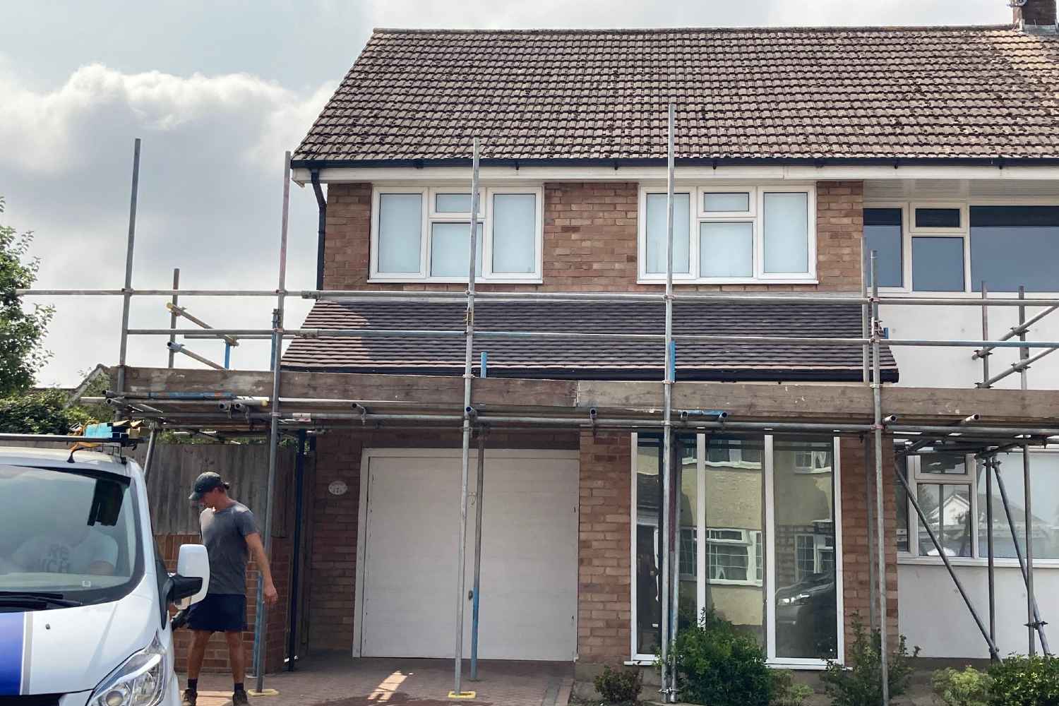 Roof being repaired in Essex